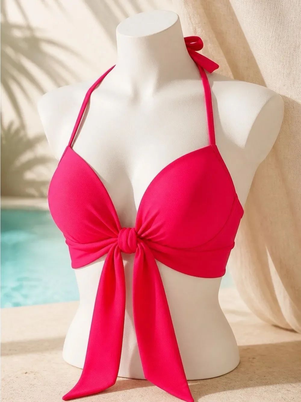 HOT PINK BIKINI TOP SIZE SMALL